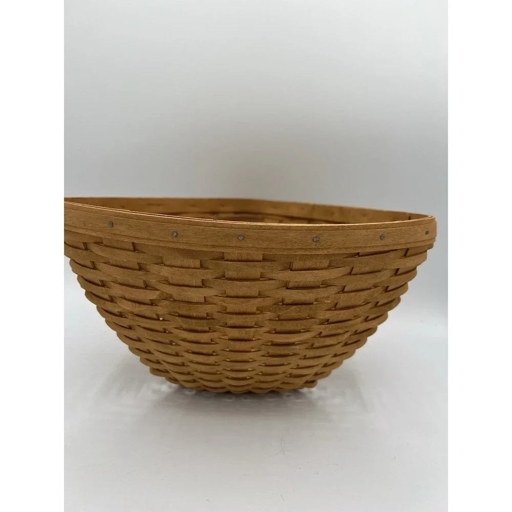 🧺Longaberger 2009 Large Triangle Bowl Basket–Unique Shape-Classic Craftsmanship